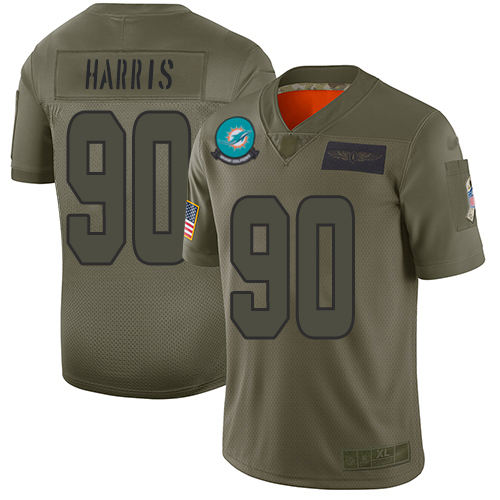 Nike Miami Dolphins #90 Charles Harris Camo Youth Stitched NFL Limited 2019 Salute to Service Jersey->youth nfl jersey->Youth Jersey